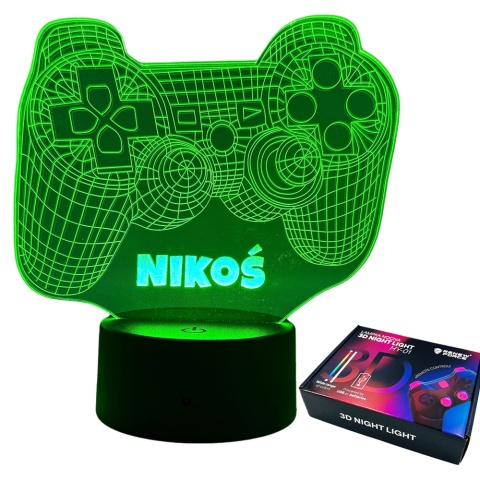 Zestaw Prezent dla Gracza z Imieniem Chłopca 5 6 7 8 9 10 11 12 na święta urodziny - kubek + lampka