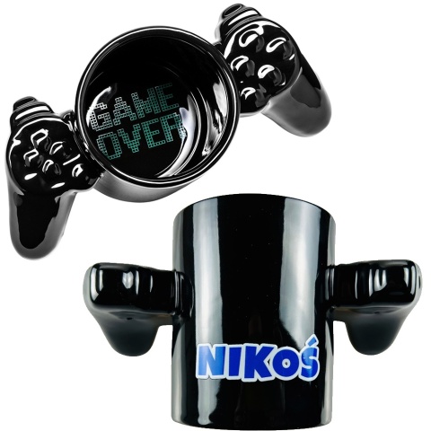 Zestaw Prezent dla Gracza z Imieniem Chłopca 5 6 7 8 9 10 11 12 na święta urodziny - kubek + lampka