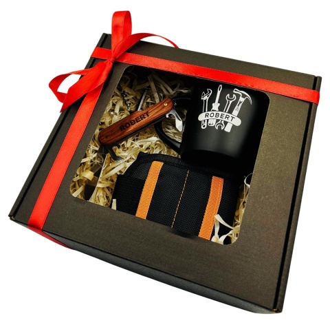 Zestaw Prezent dla Mechanika Taty Męża Dziadka na Święta Urodziny - Kubek + Scyzoryk + Opaska
