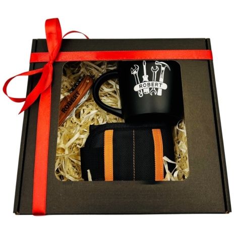 Zestaw Prezent dla Mechanika Taty Męża Dziadka na Święta Urodziny - Kubek + Scyzoryk + Opaska