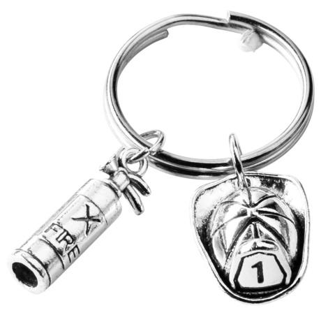 Zestaw Prezent dla Strażaka Taty Brata Męża Chłopaka na Święta Urodziny - Kubek + Brelok + Łyżeczka