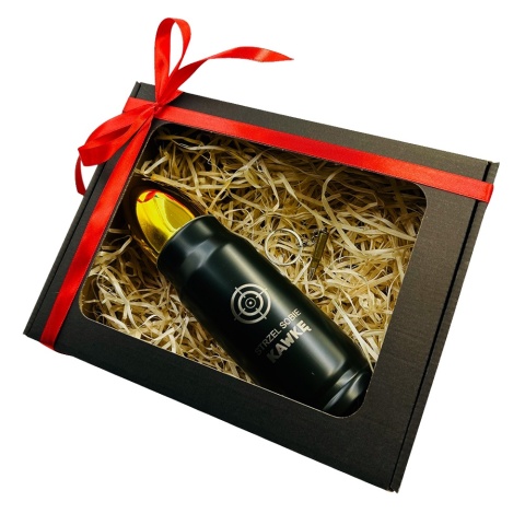 Zestaw Prezent dla Żołnierza Myśliwego Taty Męża Dziadka na Święta Urodziny - Termos + Brelok