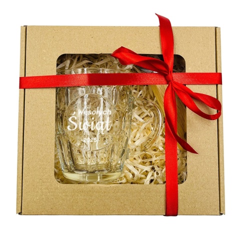 Zestaw do Piwa Kufel + Otwieracz - prezent na Święta upominki paczki świąteczne dla pracowników klientów zestaw prezentowy kosz