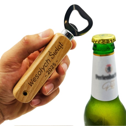 Zestaw do Piwa Kufel + Otwieracz - prezent na Święta upominki paczki świąteczne dla pracowników klientów zestaw prezentowy kosz