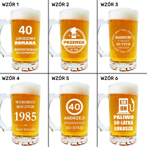 Kufel do Piwa z Grawerem - prezent dla faceta męża chłopaka taty mężczyzny dziadka na święta urodziny