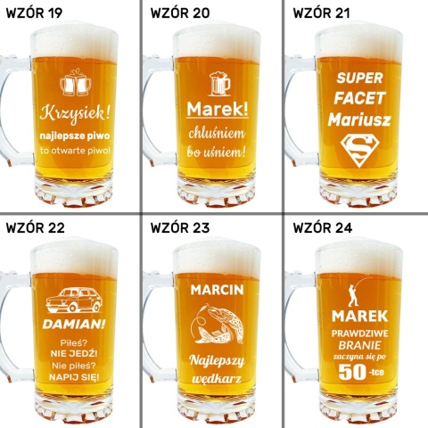 Kufel do Piwa z Grawerem - prezent dla faceta męża chłopaka taty mężczyzny dziadka na święta urodziny