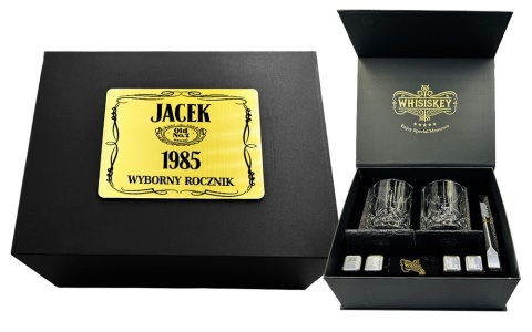 Zestaw do Whisky z Grawerem - Prezent dla Faceta Taty Męża Dziadka Chłopaka na Święta Urodziny