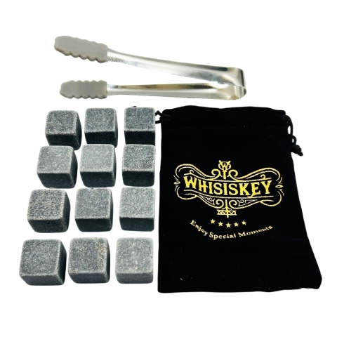 Kostki Kamienie do Whisky z Grawerem - Prezent dla Męża Chłopaka Faceta Taty Dziadka Mężczyzny na Święta Urodziny