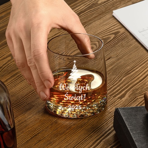 Zestaw do Whisky z Grawerem na Święta - prezent upominki paczki świąteczne dla pracowników klientów zestaw prezentowy kosz