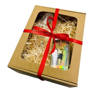 Zestaw do Wina z Grawerem - prezent na Święta upominki paczki świąteczne dla pracowników klientów zestaw prezentowy kosz box