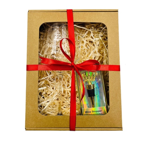 Zestaw do Wina z Grawerem - prezent na Święta upominki paczki świąteczne dla pracowników klientów zestaw prezentowy kosz box