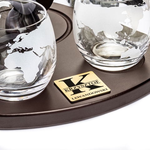 Zestaw do Whisky Karafka Globus z Grawerem - Prezent dla Taty Męża Dziadka Szefa Teścia Faceta Mężczyzny na Święta Urodziny