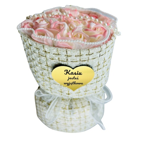 Bukiet Mydlany Mydlane Róże z Grawerem - Prezent na Walentynki dla Żony Niej Dziewczyny