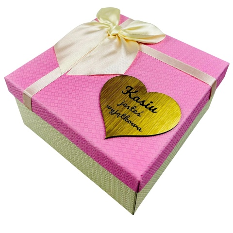 Flower Box Mydlane Róże z Grawerem - Prezent na Walentynki dla Żony Niej Dziewczyny