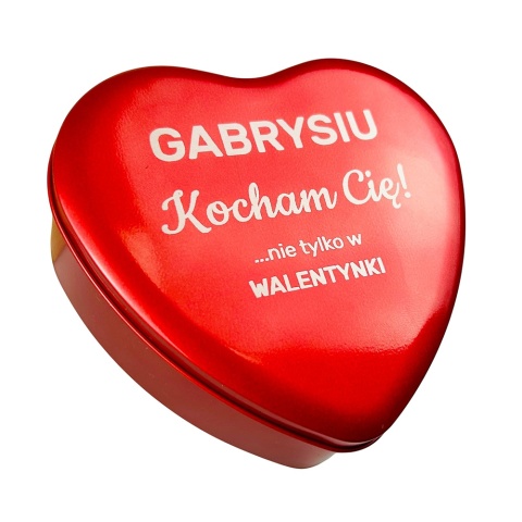 Mydlane Róże + Misiu w Metalowym Pudełeczku z Grawerem - Prezent na Walentynki dla Żony Niej Dziewczyny