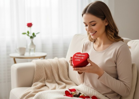 Mydlane Róże + Misiu w Metalowym Pudełeczku z Grawerem - Prezent na Walentynki dla Żony Niej Dziewczyny