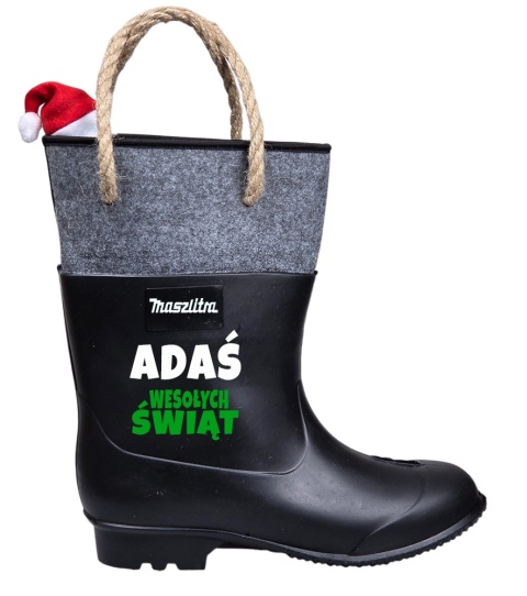 Gumofilc na Flaszkę Maszlitra na Święta - Śmieszny Prezent dla Taty Dziadka Brata Męża Teścia Mężczyzny na Święta Kalosz Gumiak