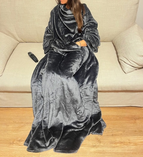 Koc z Rękawami - prezent dla żony dziewczyny mamy babci siostry przyjaciółki na Święta