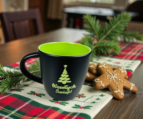 Kubek Ceramiczny z Grawerem na Święta - prezent upominki paczki świąteczne dla pracowników klientów zestaw prezentowy kosz