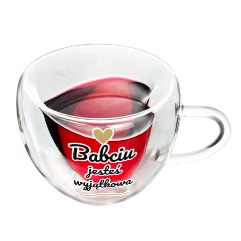 Szklanka Termiczna Serce dla Babci - Prezent na Dzień Babci i Dziadka Święta