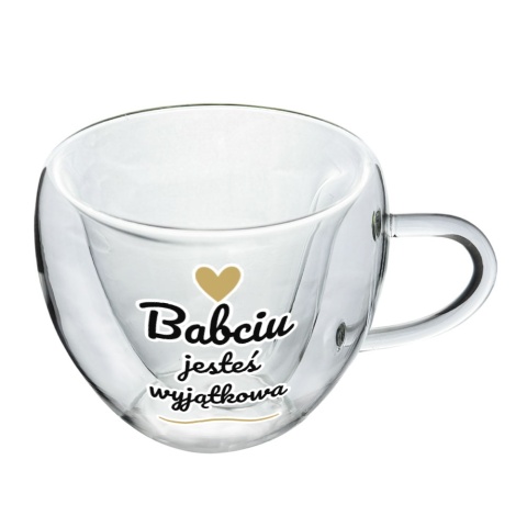 Szklanka Termiczna Serce dla Babci - Prezent na Dzień Babci i Dziadka Święta