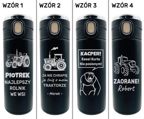 Kubek Termiczny z Grawerem dla Rolnika - Prezent dla Taty Dziadka Brata Męża Mężczyzny na Święta Urodziny