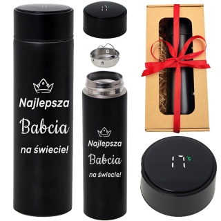 Kubek Termiczny z grawerem dla Babci - prezent na Dzień Babci i Dziadka Urodziny Święta