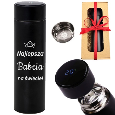 Kubek Termiczny z grawerem dla Babci - prezent na Dzień Babci i Dziadka Urodziny Święta