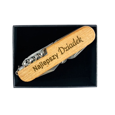 Scyzoryk Multitool 14w1 z Grawerem dla Dziadka - Prezent na Dzień Babci i Dziadka Święta Urodziny