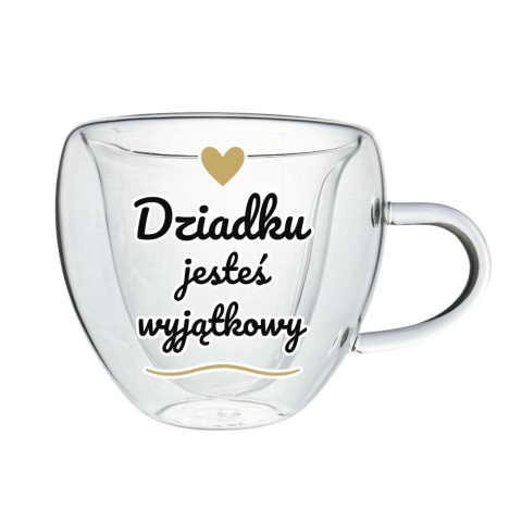 Szklanka Termiczna Serce dla Dziadka - Prezent na Dzień Babci i Dziadka Święta