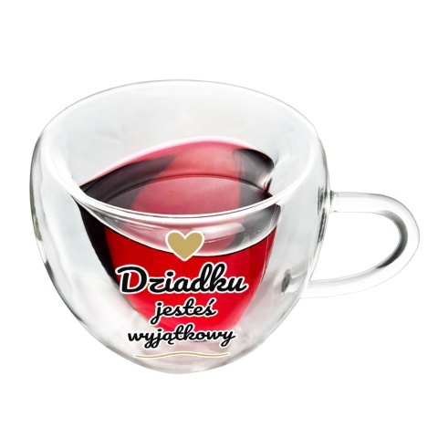 Szklanka Termiczna Serce dla Dziadka - Prezent na Dzień Babci i Dziadka Święta