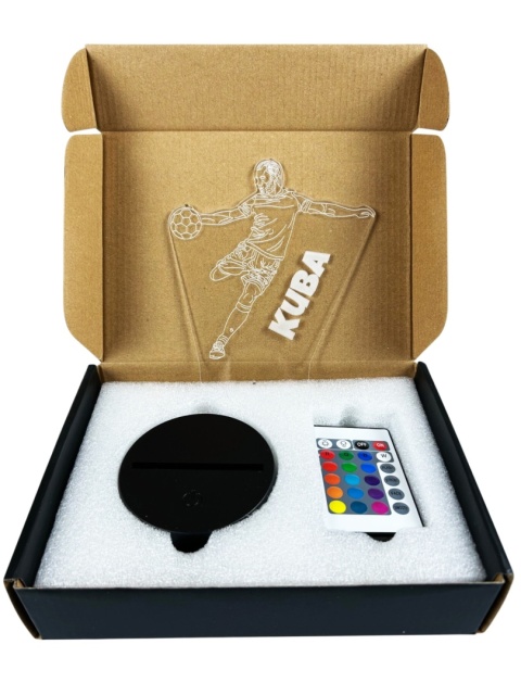 Lampka Piłka Piłkarza z Imieniem - Prezent dla Chłopca 4 5 6 7 8 9 10 11 12 13 14 lat Dziecka na Urodziny Święta