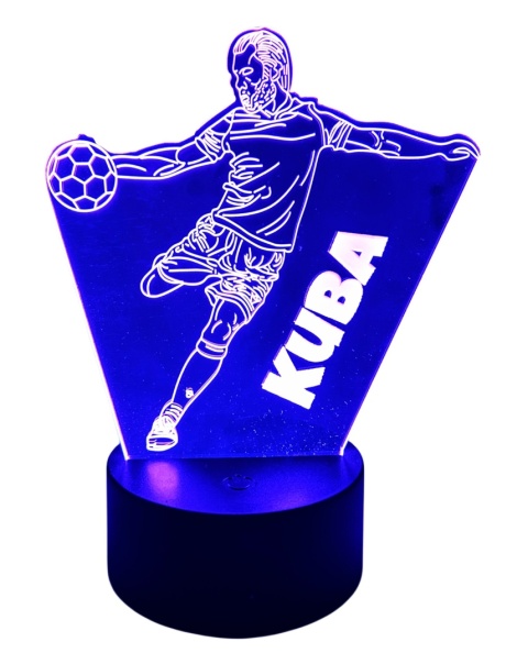 Lampka Piłka Piłkarza z Imieniem - Prezent dla Chłopca 4 5 6 7 8 9 10 11 12 13 14 lat Dziecka na Urodziny Święta