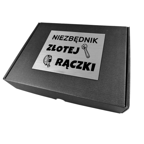 Niezbędnik Złotej Rączki Świecąca Czapka + Opaska Magnetyczna - Prezent dla Taty Dziadka Męża Mężczyzny Chłopaka na Święta