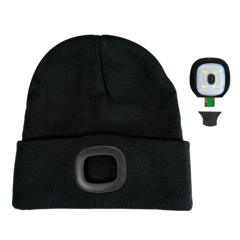 Niezbędnik Złotej Rączki Świecąca Czapka + Opaska Magnetyczna - Prezent dla Taty Dziadka Męża Mężczyzny Chłopaka na Święta