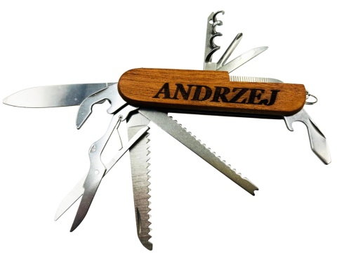 Scyzoryk Multitool 14w1 z Grawerem - Prezent dla Męża Taty Dziadka Mężczyzny Chłopaka Brata na Święta Urodziny