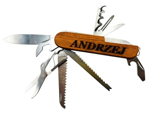 Scyzoryk Multitool 14w1 z Grawerem - Prezent dla Męża Taty Dziadka Mężczyzny Chłopaka Brata na Święta Urodziny