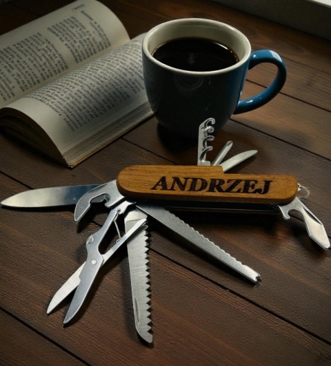 Scyzoryk Multitool 14w1 z Grawerem - Prezent dla Męża Taty Dziadka Mężczyzny Chłopaka Brata na Święta Urodziny
