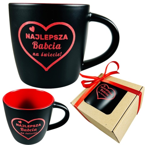 Kubek Ceramiczny z Grawerem dla Babci - Prezent na Dzień Babci i Dziadka Święta