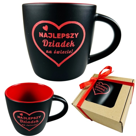 Kubek Ceramiczny z Grawerem dla Dziadka - Prezent na Dzień Babci i Dziadka Święta