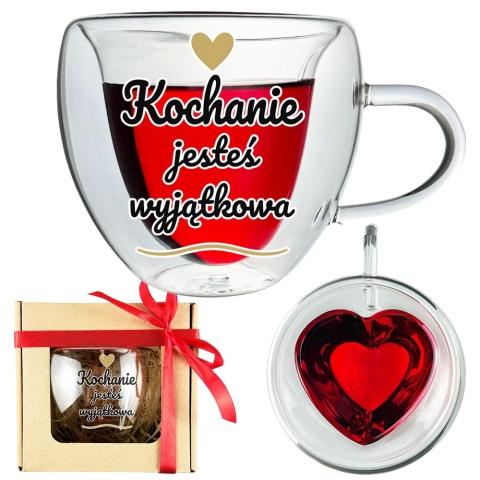Szklanka Termiczna Serce dla Żony Dziewczyny - Prezent na Walentynki dla Niej