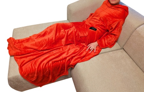 Koc z Rękawami w Ozdobnym Pudełku- Prezent dla Żony Dziewczyny Niej na Walentynki Święta Urodziny