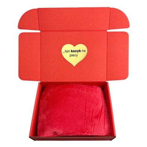 Koc z Rękawami w Ozdobnym Pudełku- Prezent dla Żony Dziewczyny Niej na Walentynki Święta Urodziny