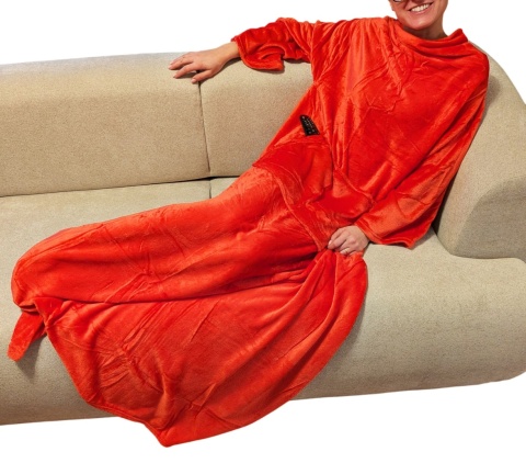 Koc z Rękawami w Ozdobnym Pudełku- Prezent dla Żony Dziewczyny Niej na Walentynki Święta Urodziny