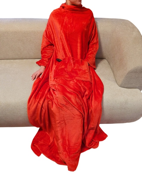 Koc z Rękawami w Ozdobnym Pudełku- Prezent dla Żony Dziewczyny Niej na Walentynki Święta Urodziny