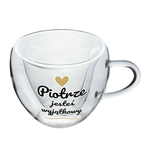 Szklanka Termiczna Serce z Imieniem dla Męża Chłopaka - Prezent na Walentynki dla Niego