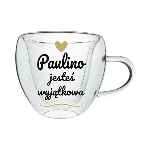 Szklanka Termiczna Serce z Imieniem dla Żony Dziewczyny - Prezent na Walentynki dla Niej