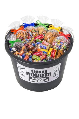 Wiadro na Słodycze dla Dziadka - Śmieszny Prezent na Dzień Babci i Dziadka Święta