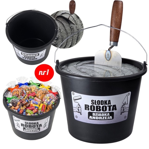 Wiadro na Słodycze dla Dziadka - Śmieszny Prezent na Dzień Babci i Dziadka Święta