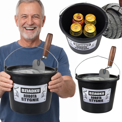 Wiadro na Piwo dla Dziadka - Śmieszny Prezent na Dzień Babci i Dziadka Święta